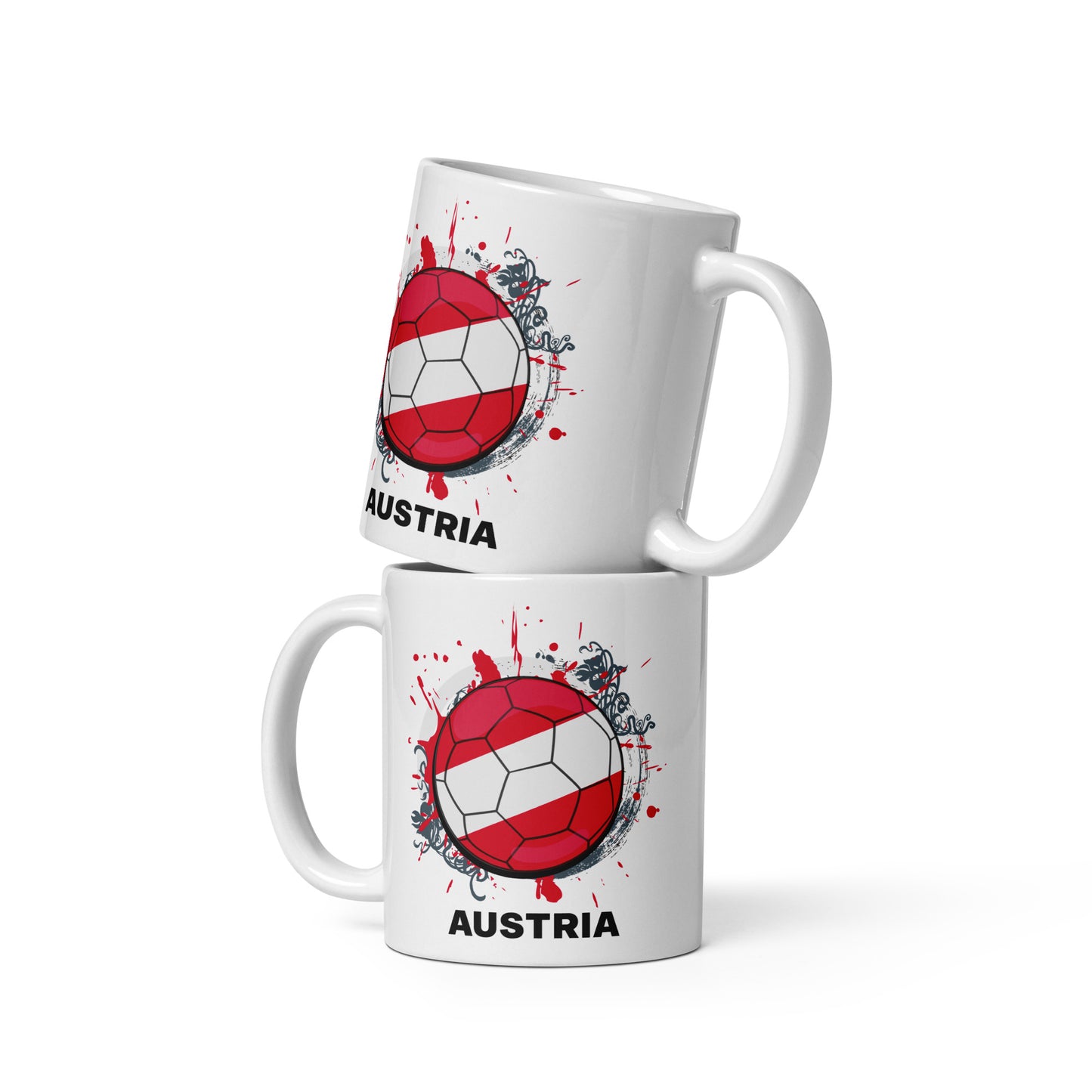 Austria Soccer - White glossy mug