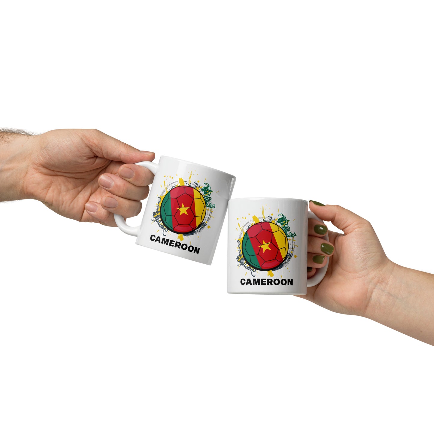 Cameroon Soccer - White glossy mug