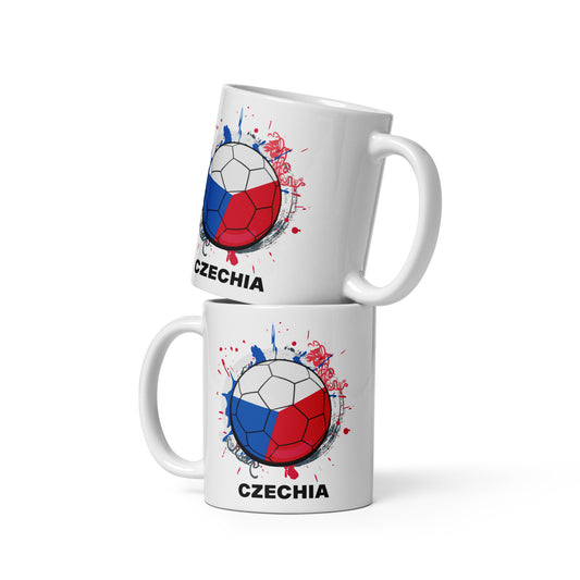 Czechia Soccer - White glossy mug