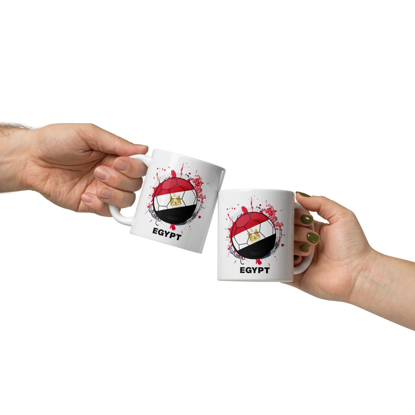 Egypt Soccer - White glossy mug