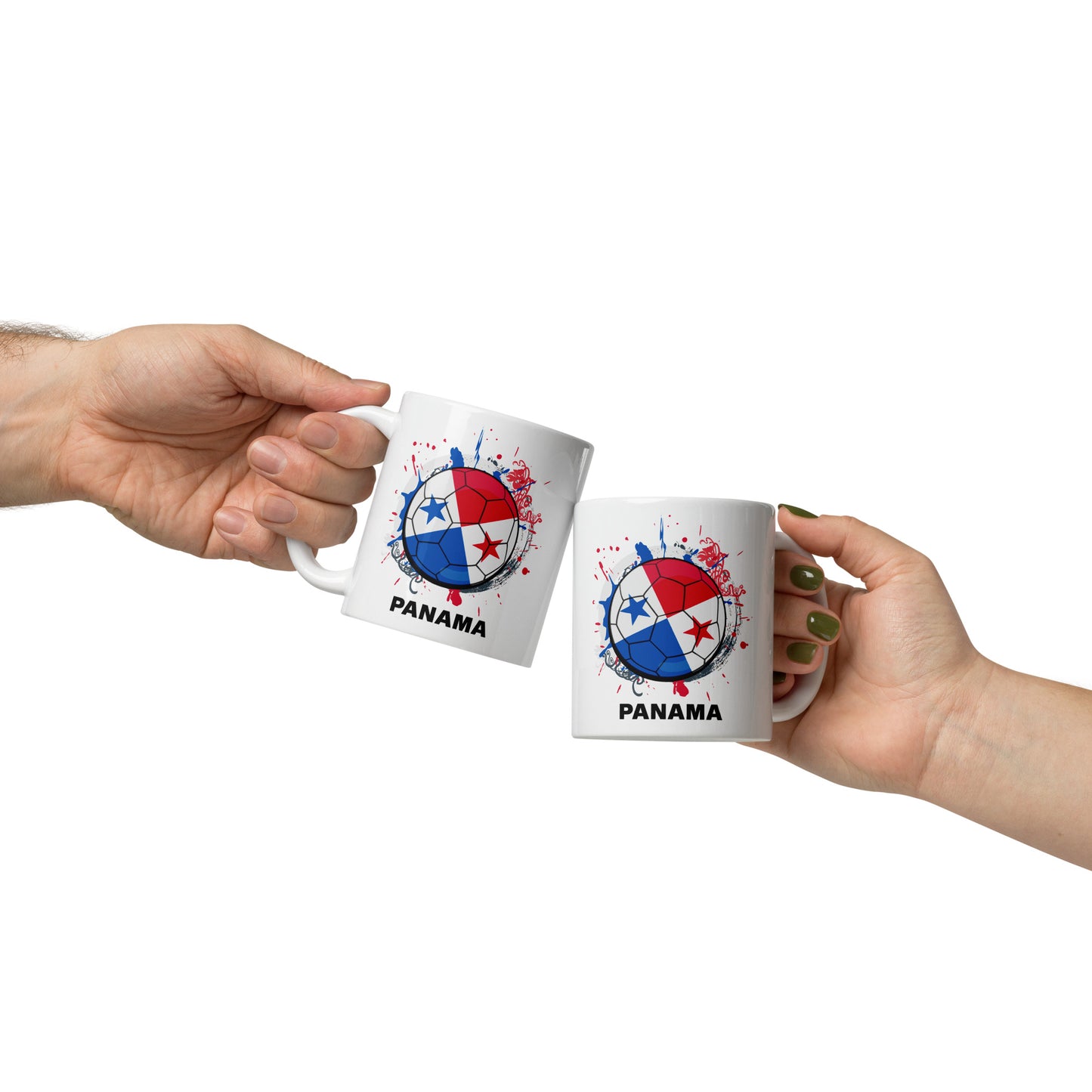 Panama Soccer - White glossy mug