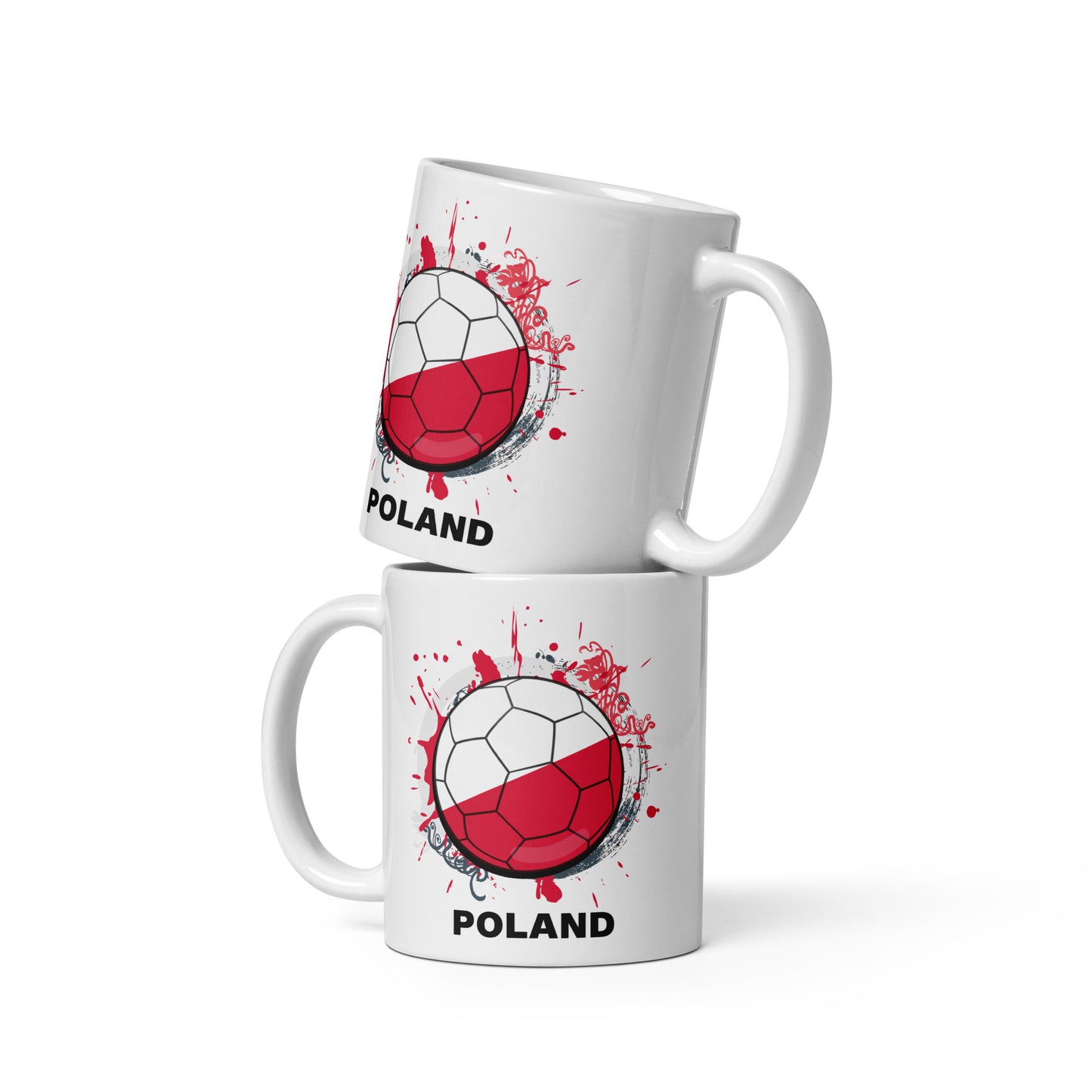 Poland Soccer - White glossy mug
