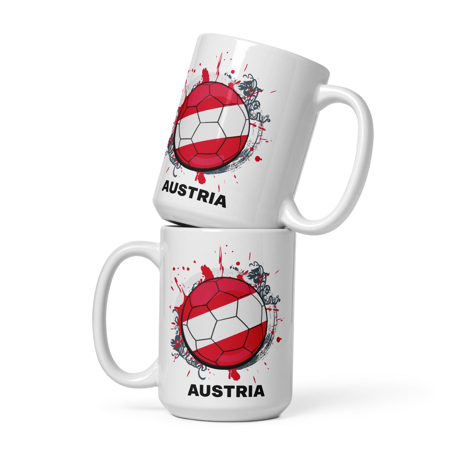 Austria Soccer - White glossy mug