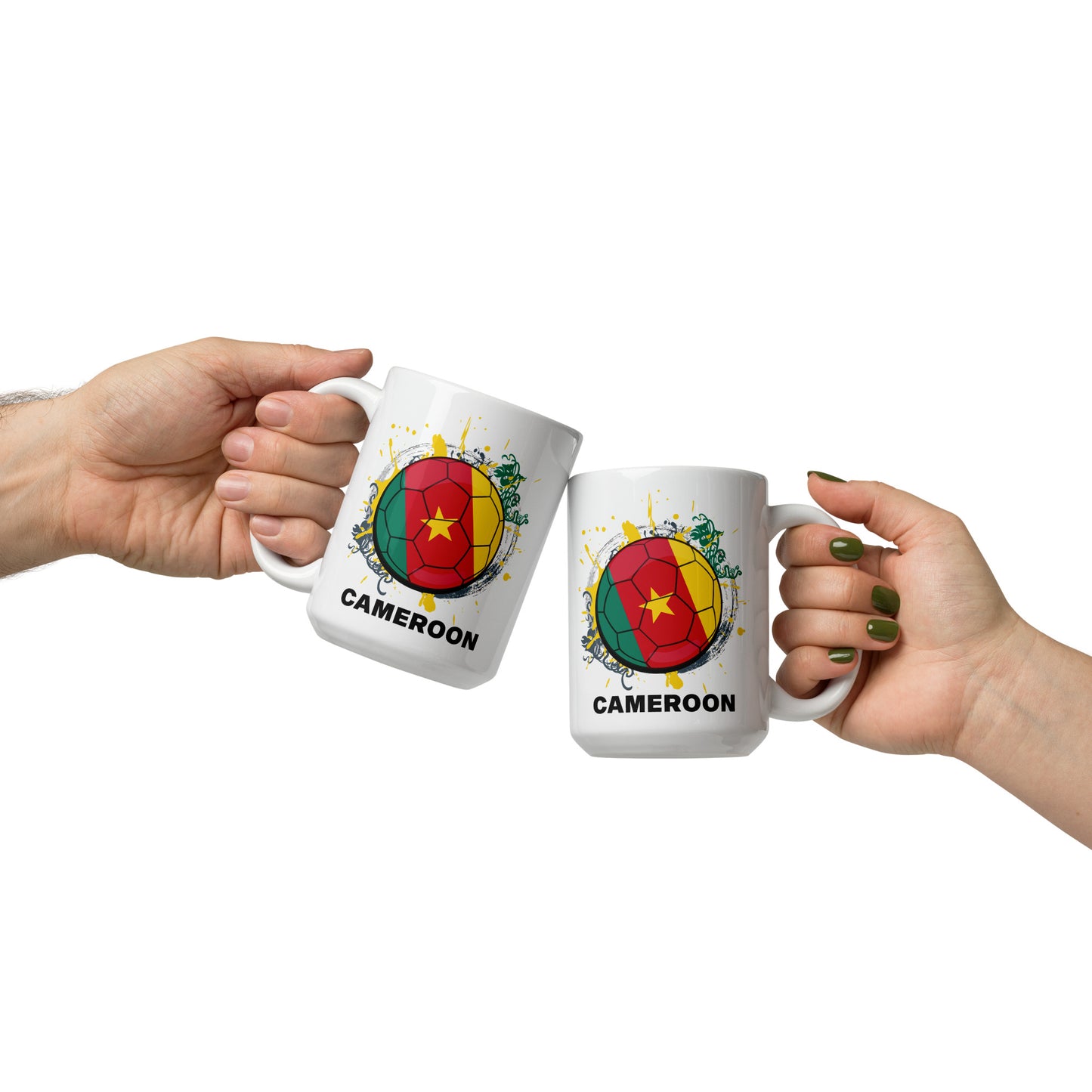 Cameroon Soccer - White glossy mug