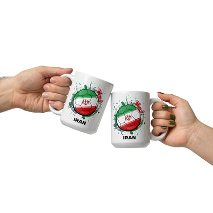 Iran Soccer - White glossy mug