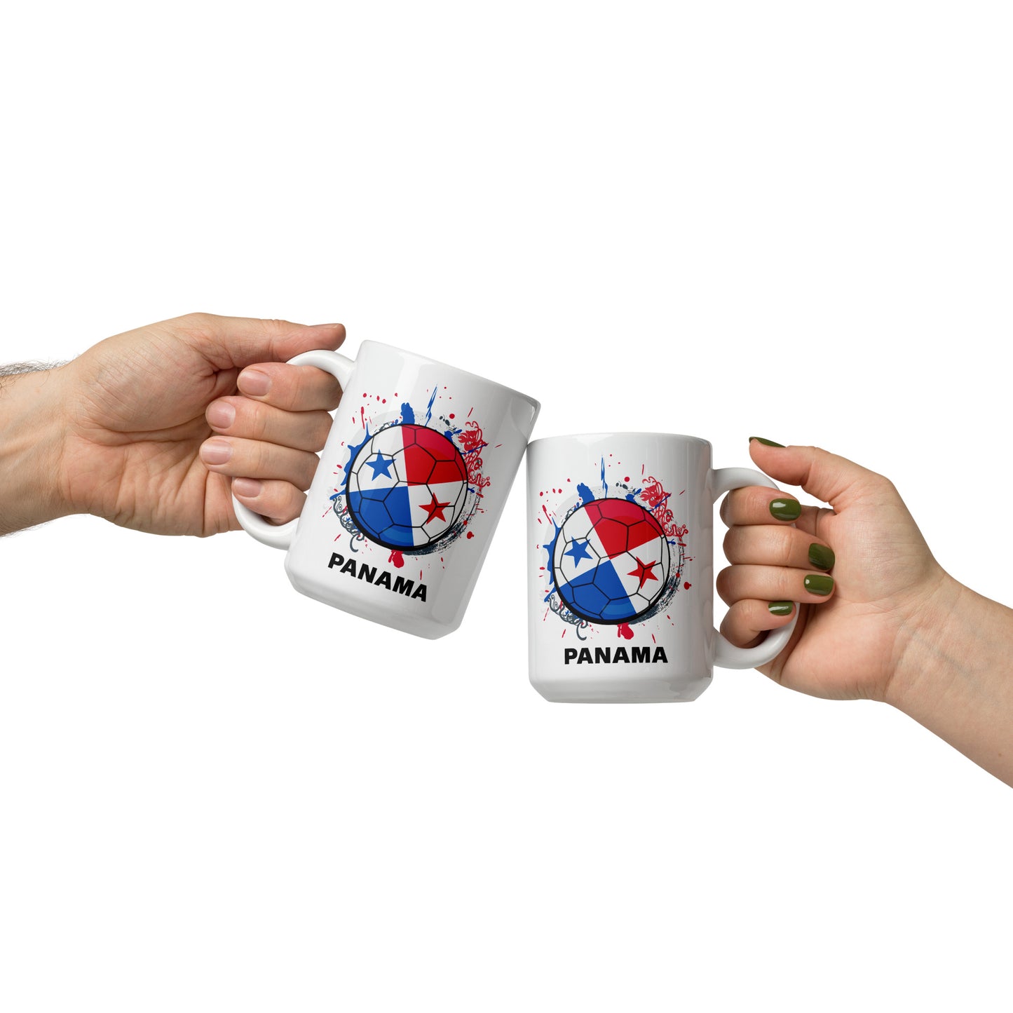 Panama Soccer - White glossy mug