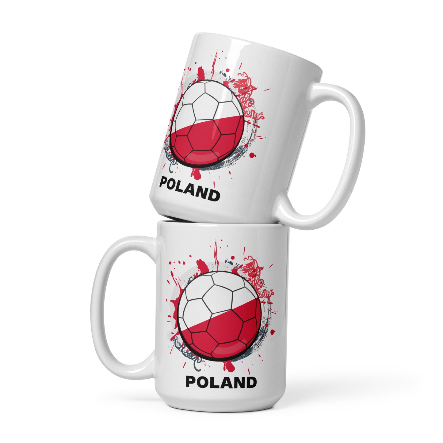 Poland Soccer - White glossy mug