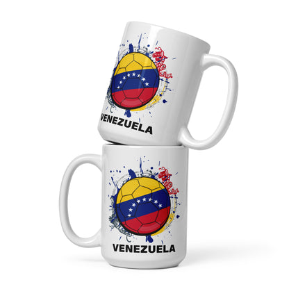 Venezuela Soccer - White glossy mug