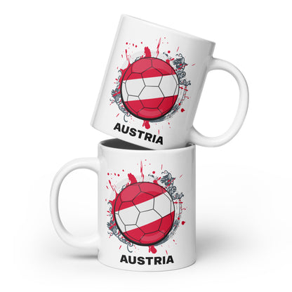 Austria Soccer - White glossy mug