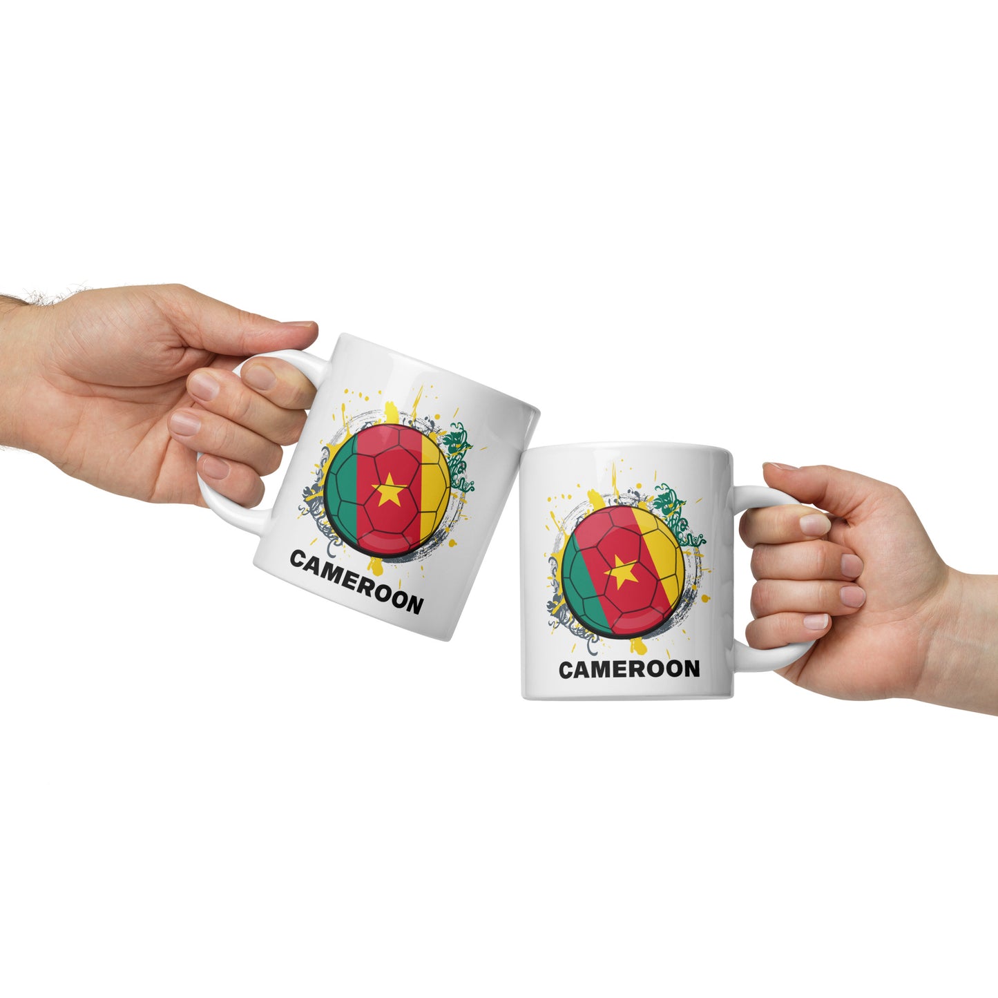 Cameroon Soccer - White glossy mug