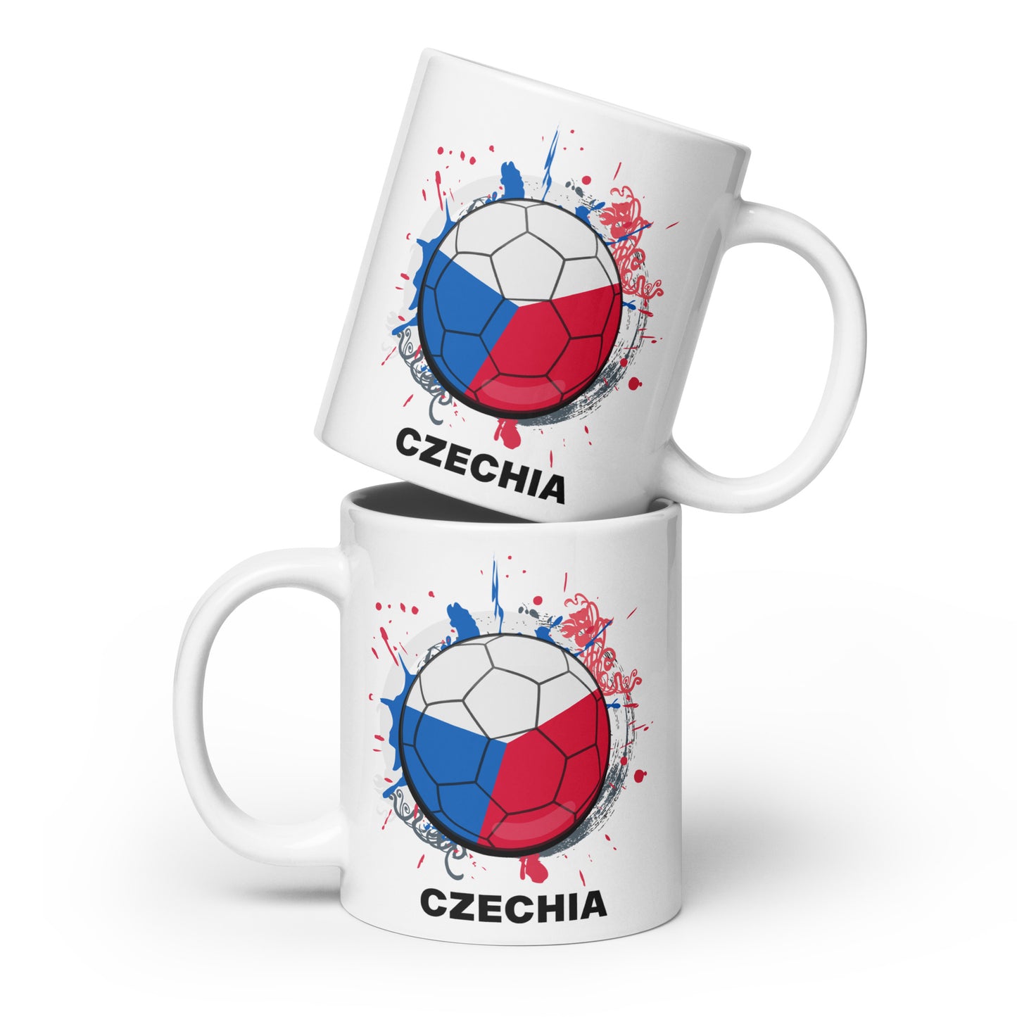 Czechia Soccer - White glossy mug