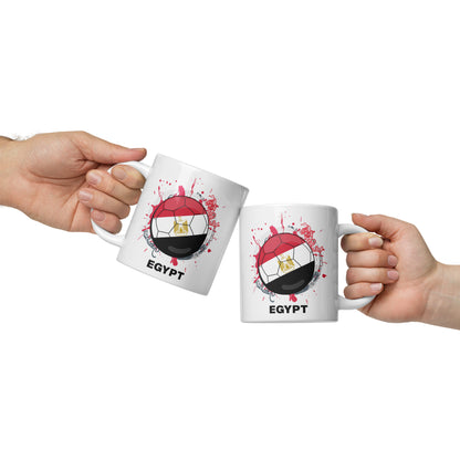 Egypt Soccer - White glossy mug
