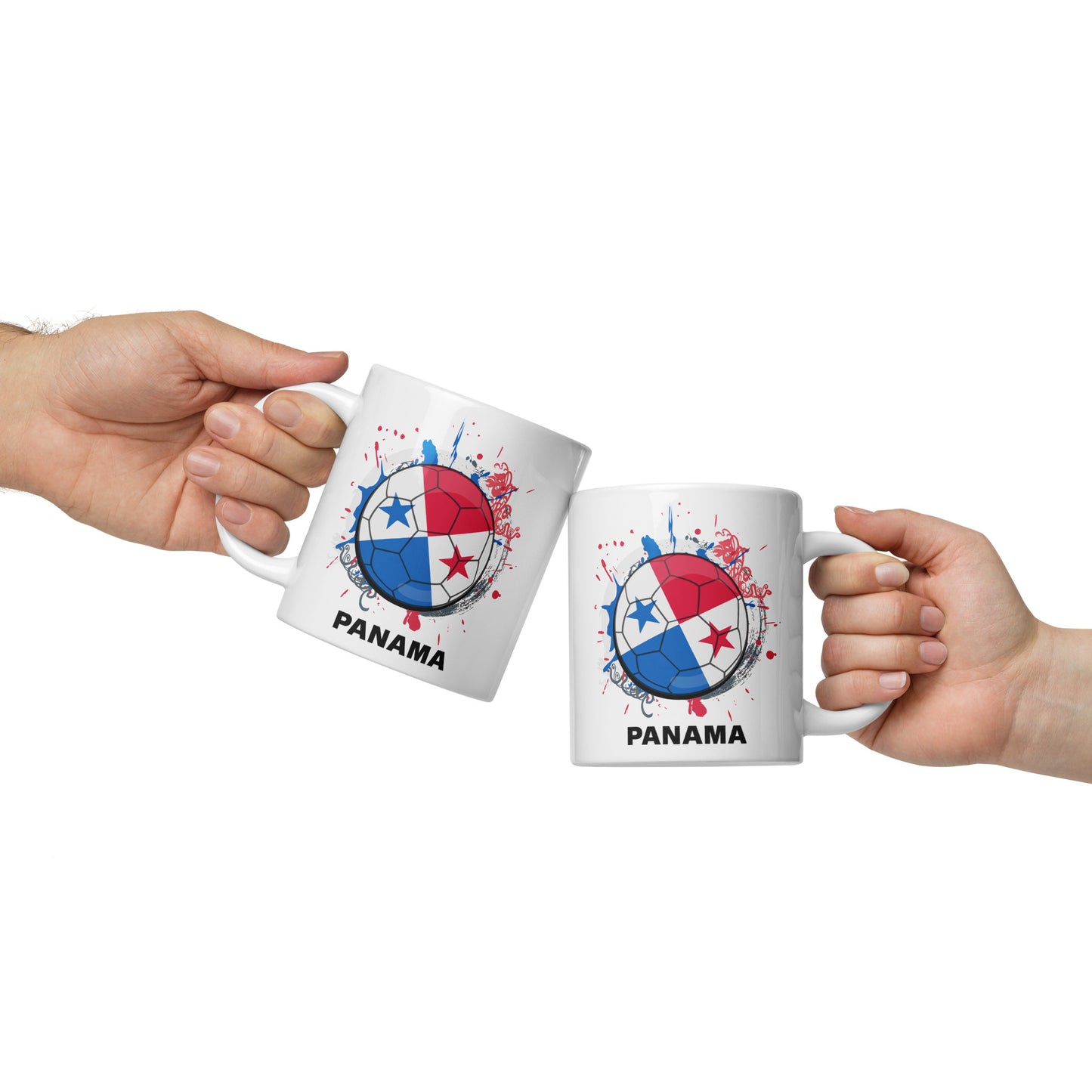 Panama Soccer - White glossy mug