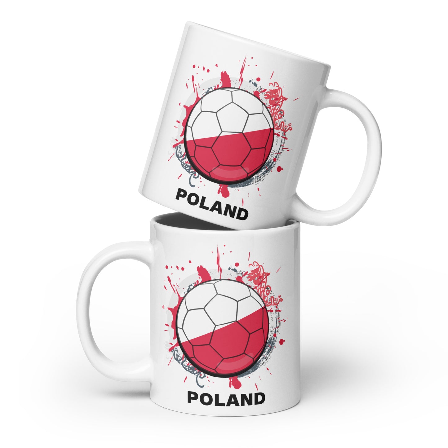 Poland Soccer - White glossy mug