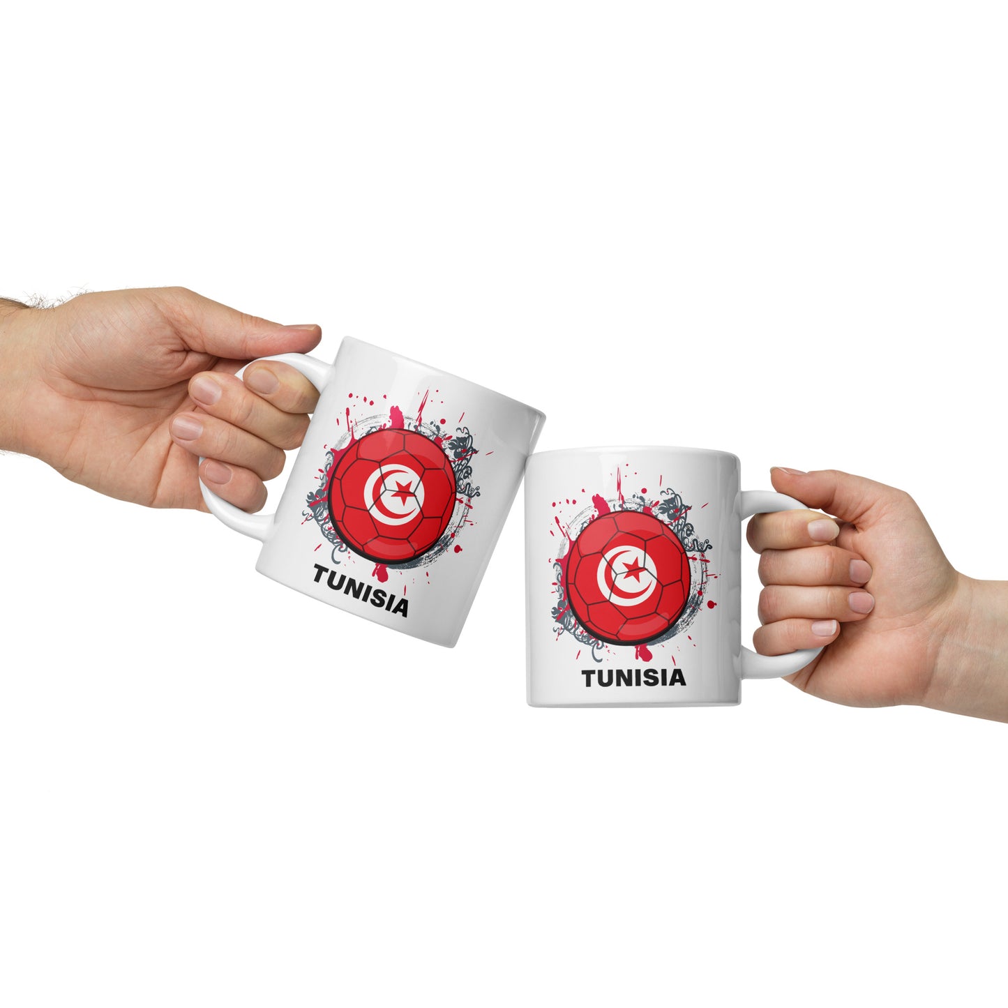 Tunisia Soccer - White glossy mug