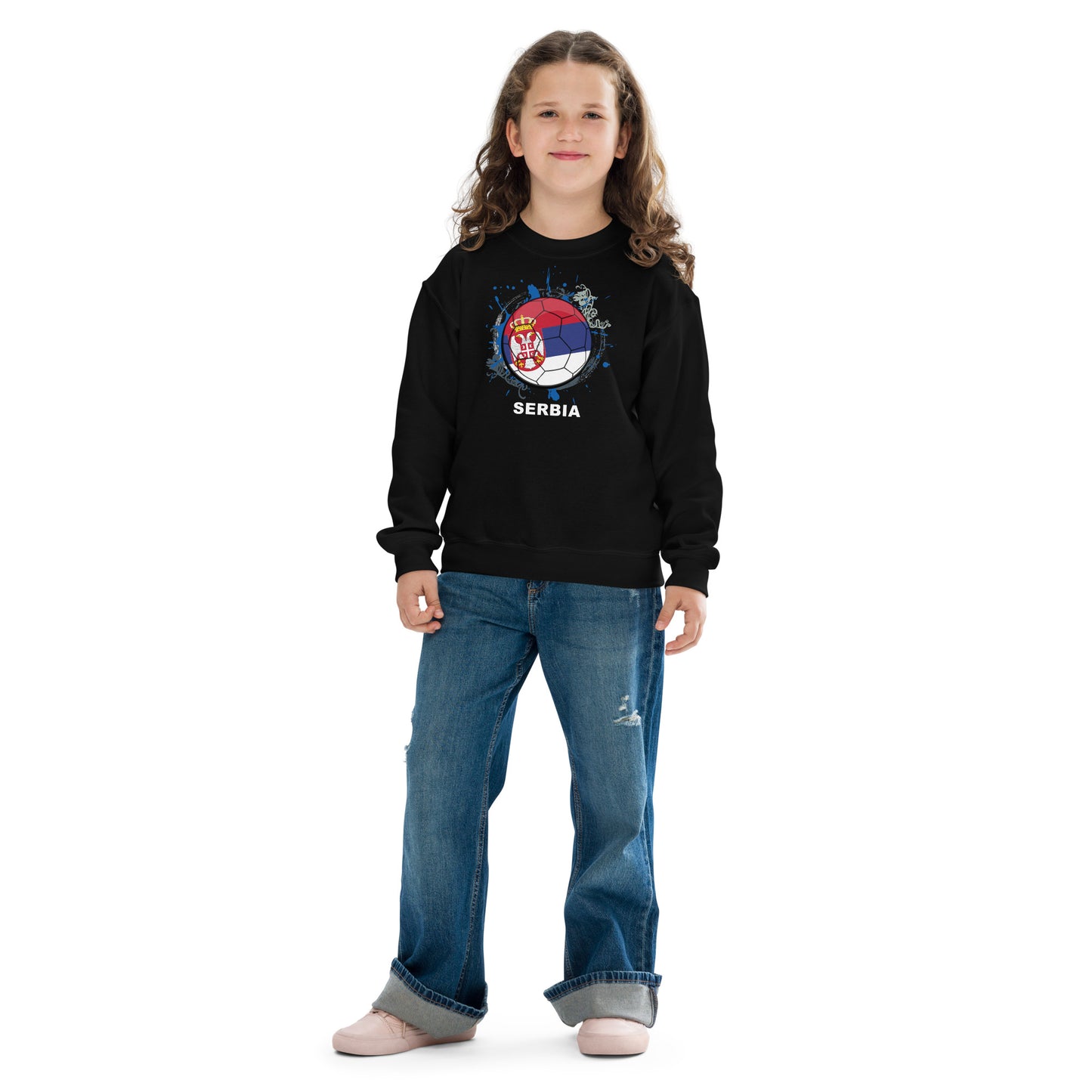 Serbia Soccer Youth crewneck sweatshirt
