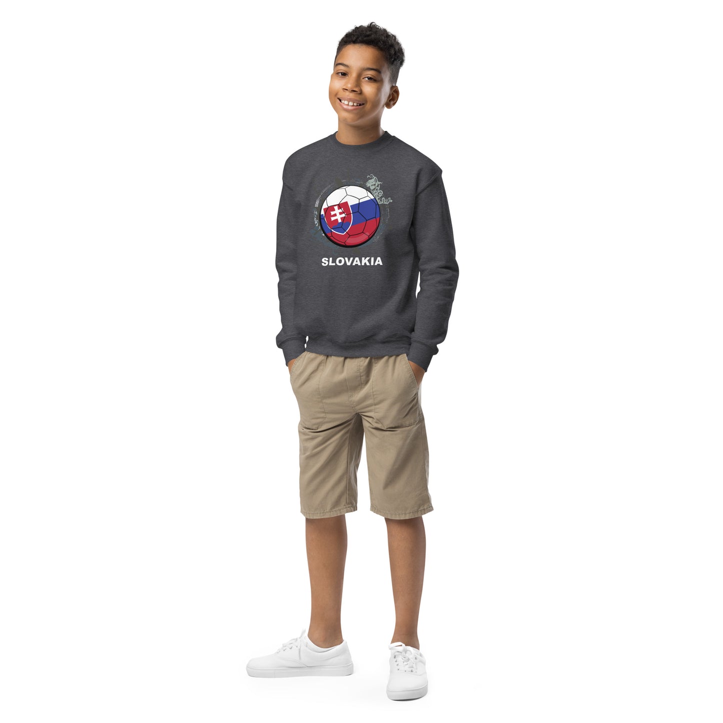 Slovakia Soccer Youth crewneck sweatshirt