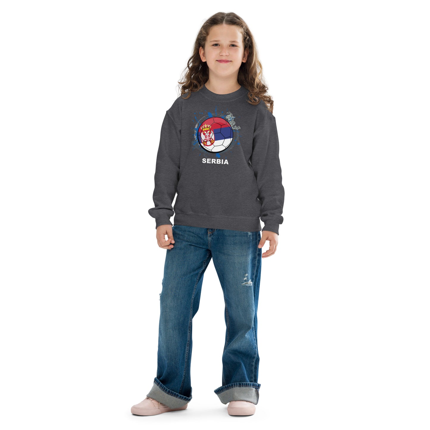 Serbia Soccer Youth crewneck sweatshirt