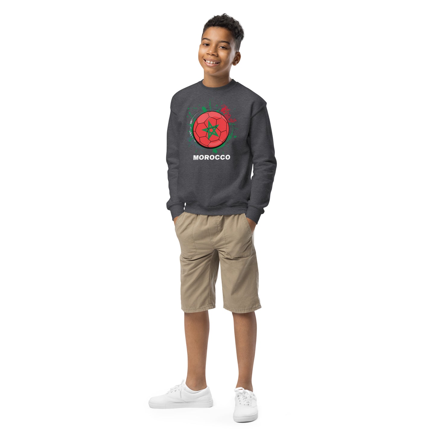 Morocco Soccer Youth crewneck sweatshirt