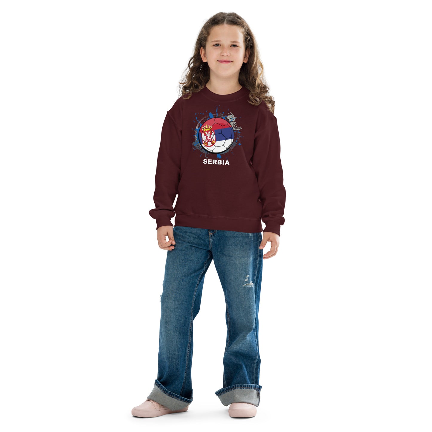 Serbia Soccer Youth crewneck sweatshirt