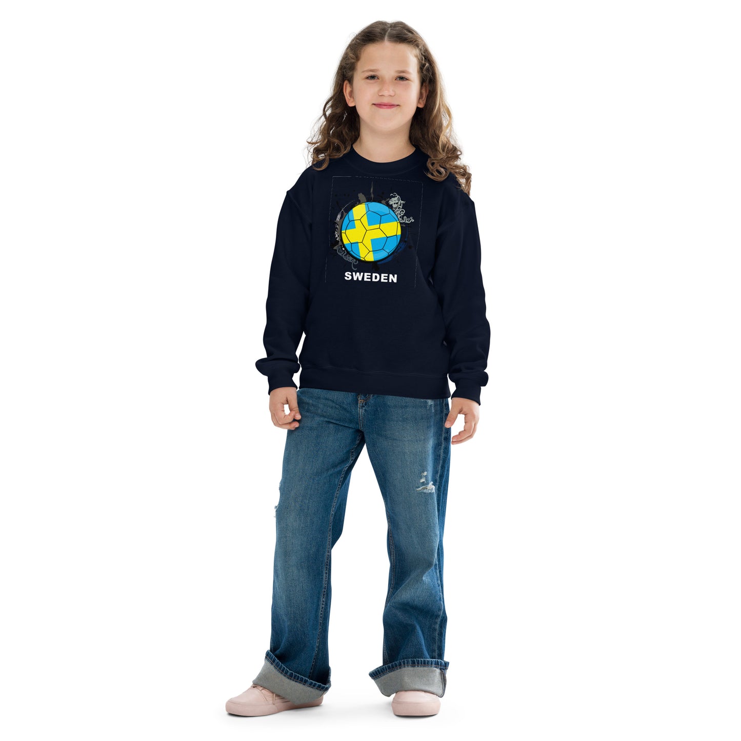 Sweden Soccer Youth crewneck sweatshirt