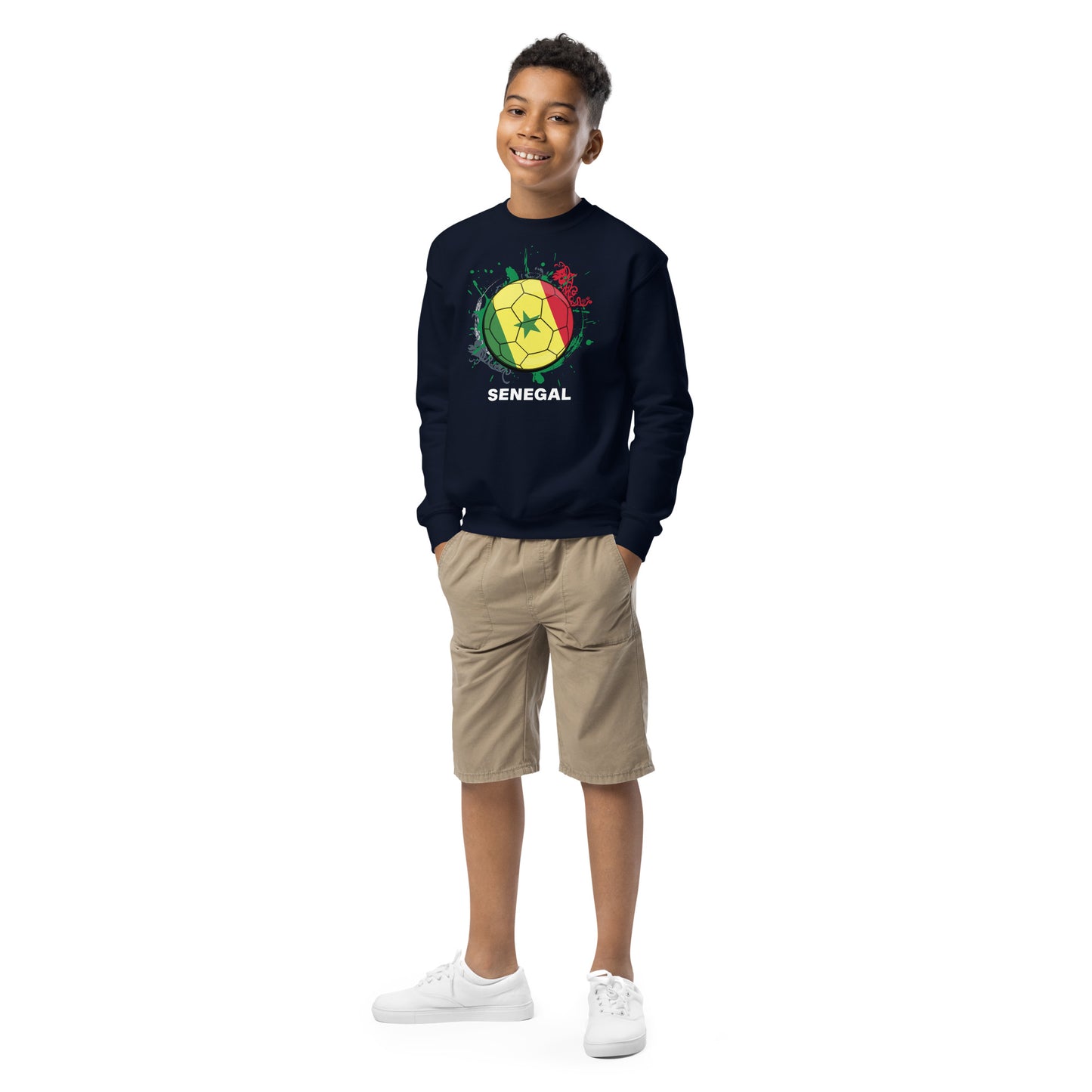 Senegal Soccer Youth crewneck sweatshirt