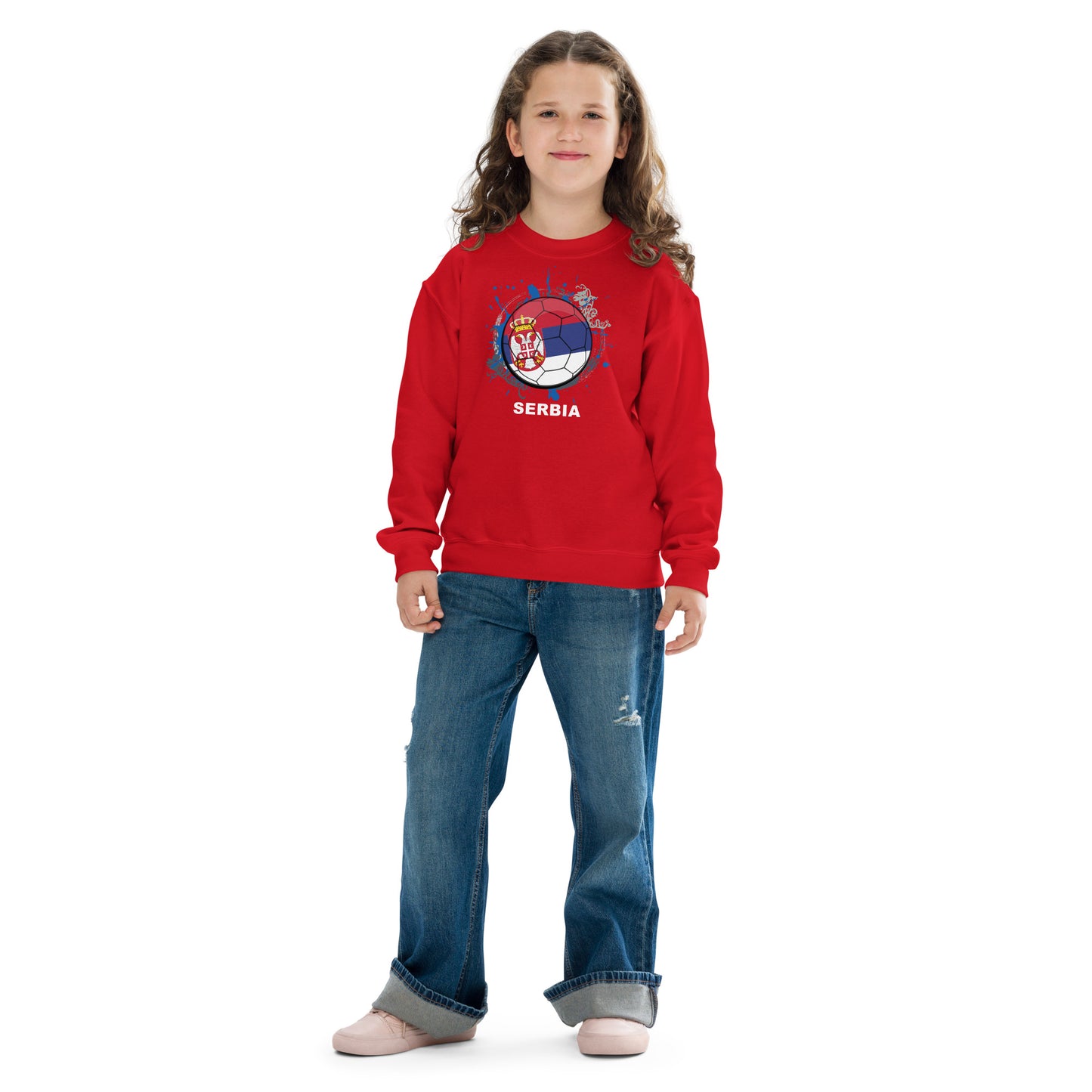 Serbia Soccer Youth crewneck sweatshirt