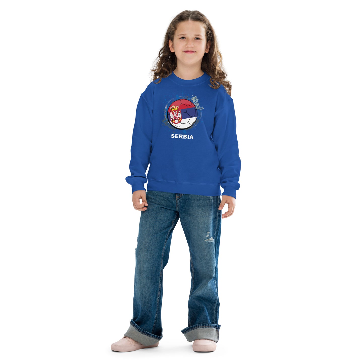 Serbia Soccer Youth crewneck sweatshirt
