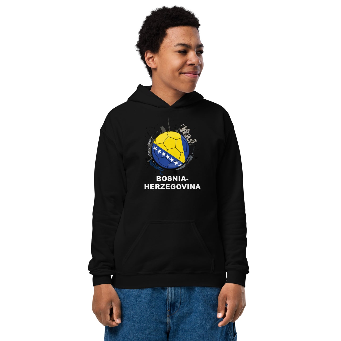 Bosnia Herzegovina Soccer - Youth heavy blend hoodie - Darks
