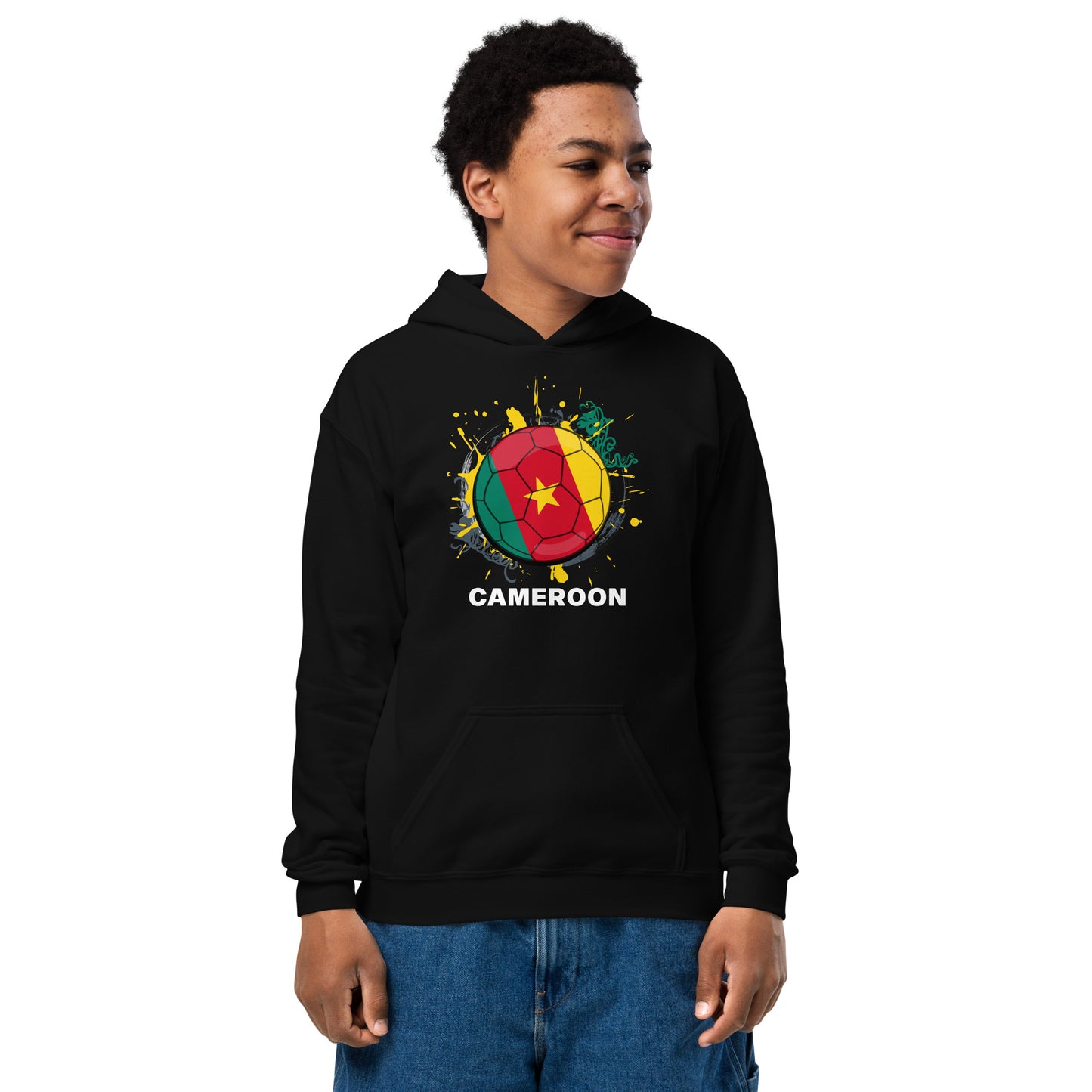 Cameroon Soccer - Youth heavy blend hoodie - Darks