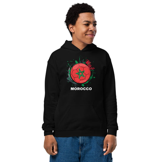 Morocco Soccer - Youth heavy blend hoodie - Darks