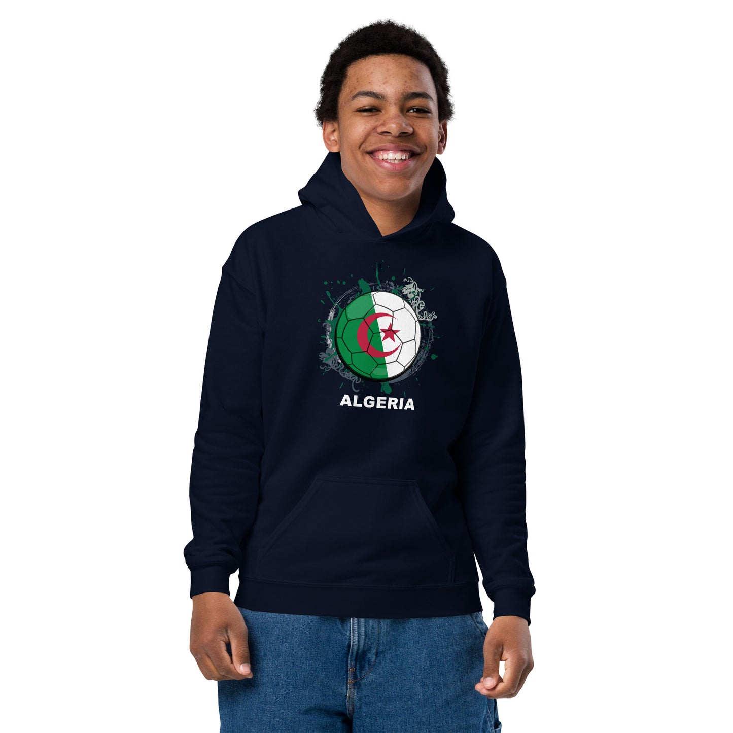 Algeria Soccer - Youth heavy blend hoodie - Darks