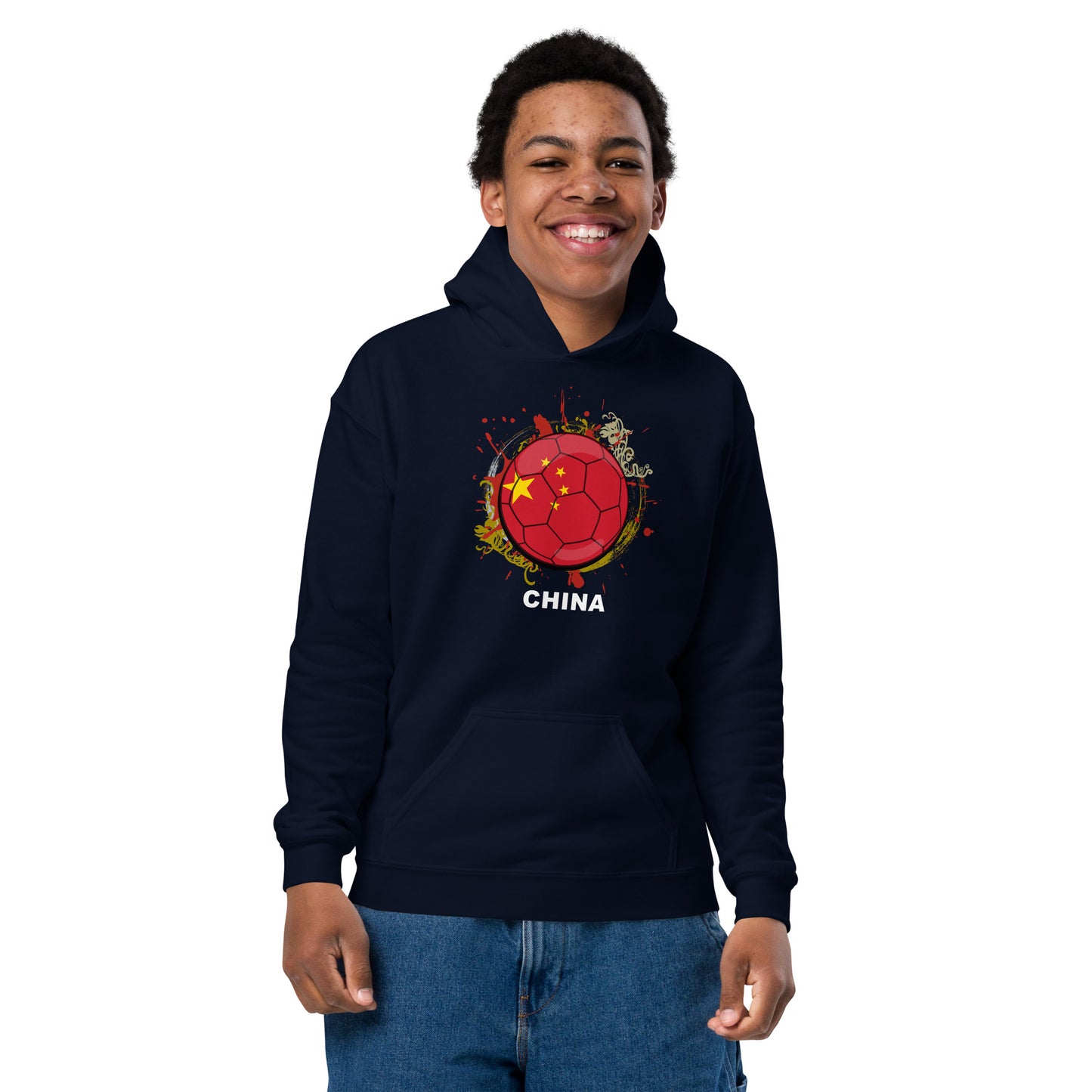 China Soccer - Youth heavy blend hoodie - Darks