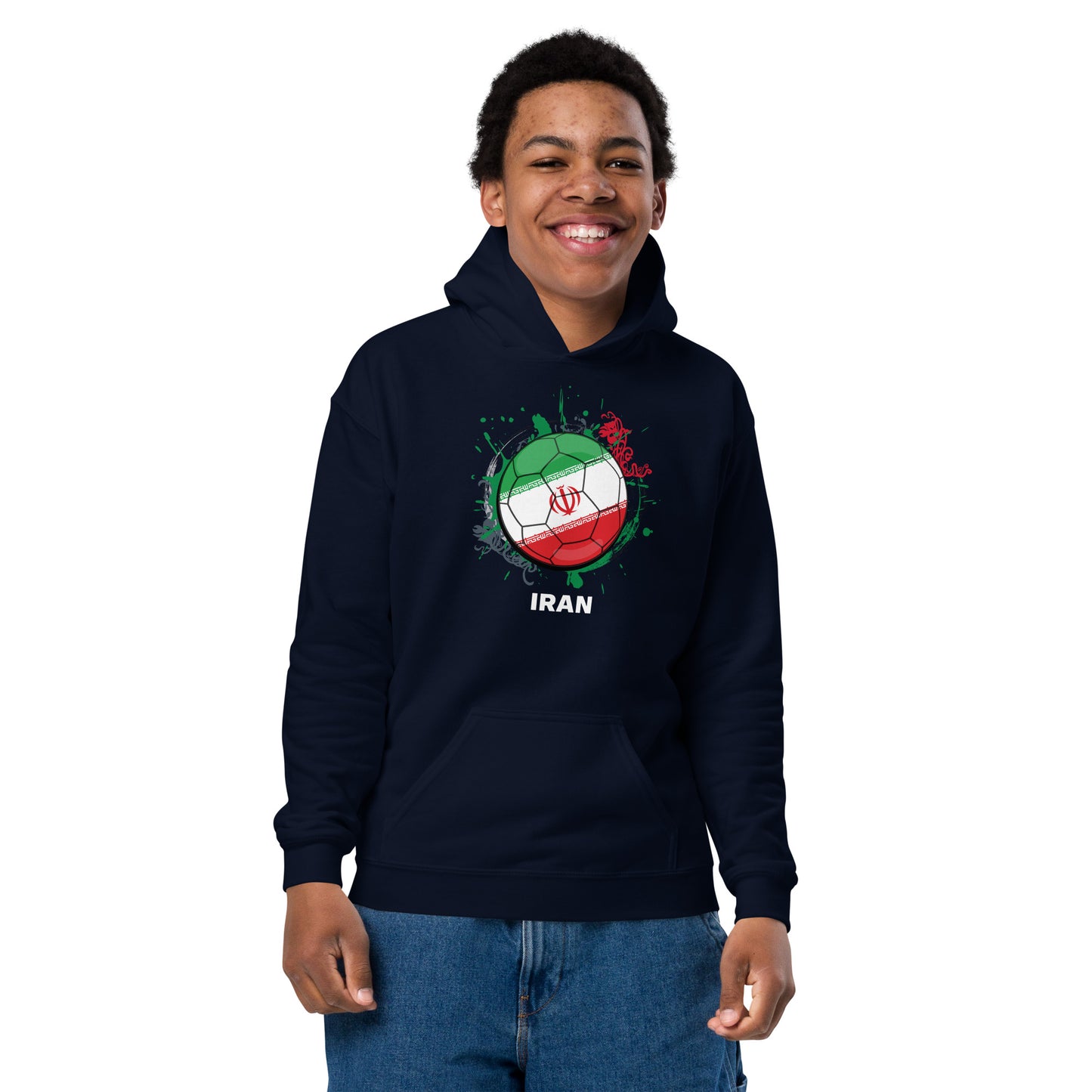 Iran Soccer - Youth heavy blend hoodie - Darks