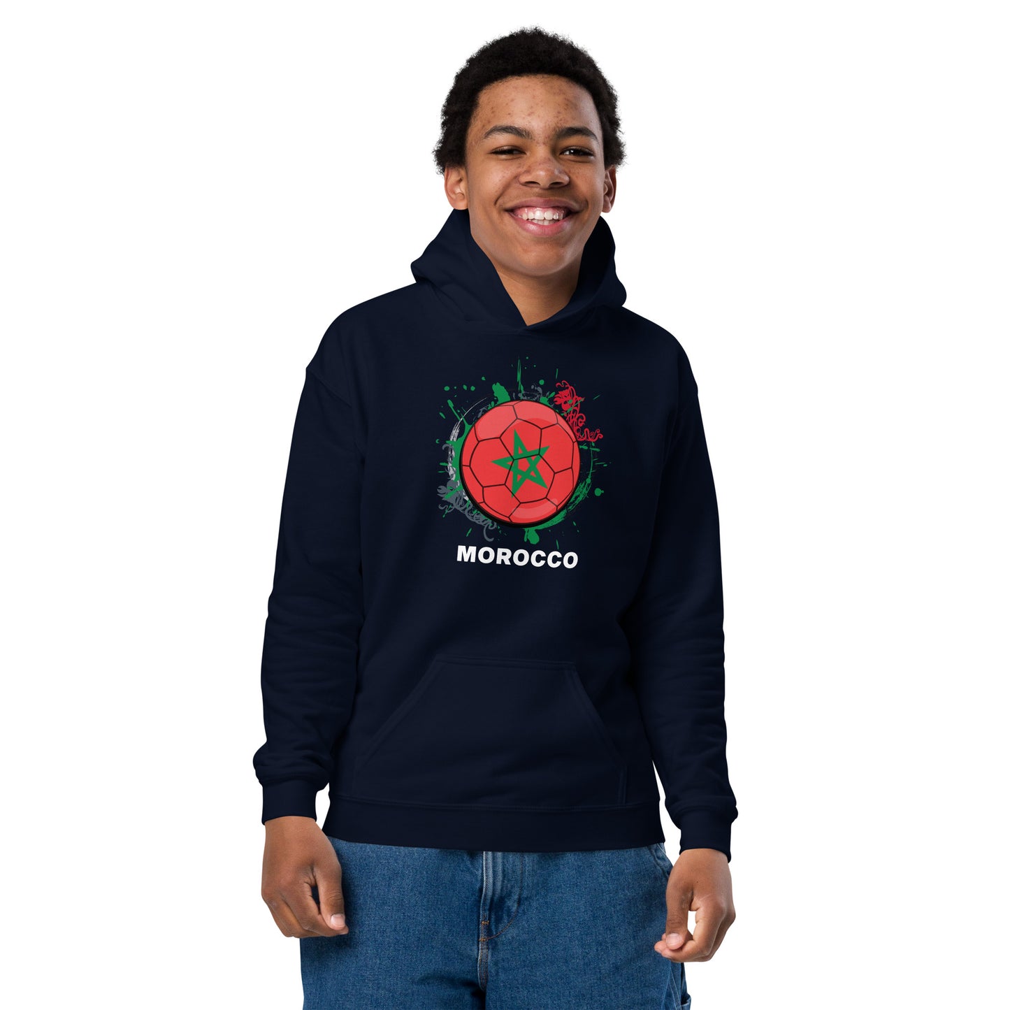 Morocco Soccer - Youth heavy blend hoodie - Darks