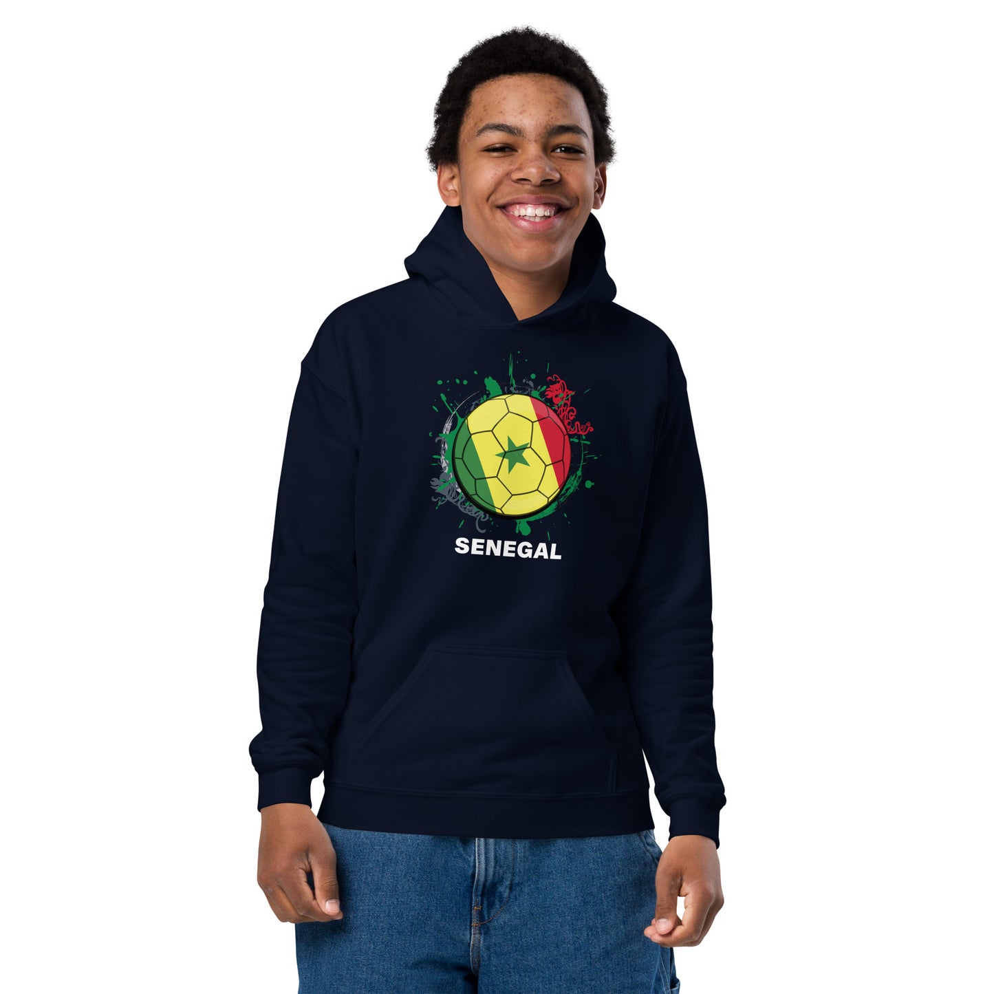 Senegal Soccer - Youth heavy blend hoodie - Darks