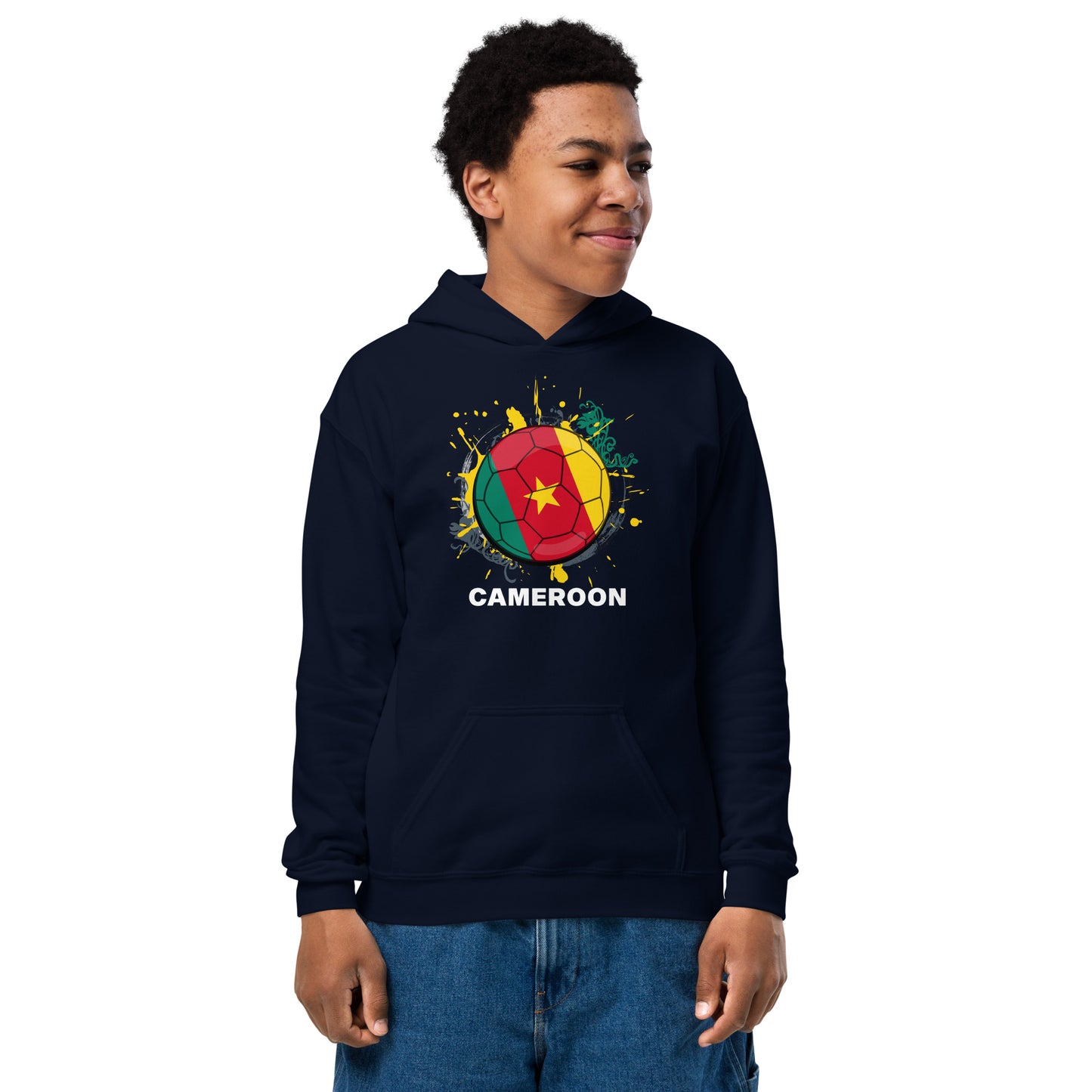 Cameroon Soccer - Youth heavy blend hoodie - Darks