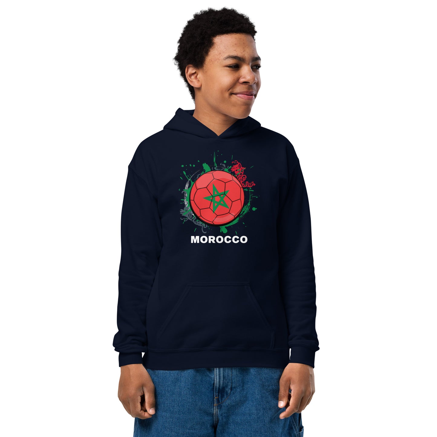 Morocco Soccer - Youth heavy blend hoodie - Darks