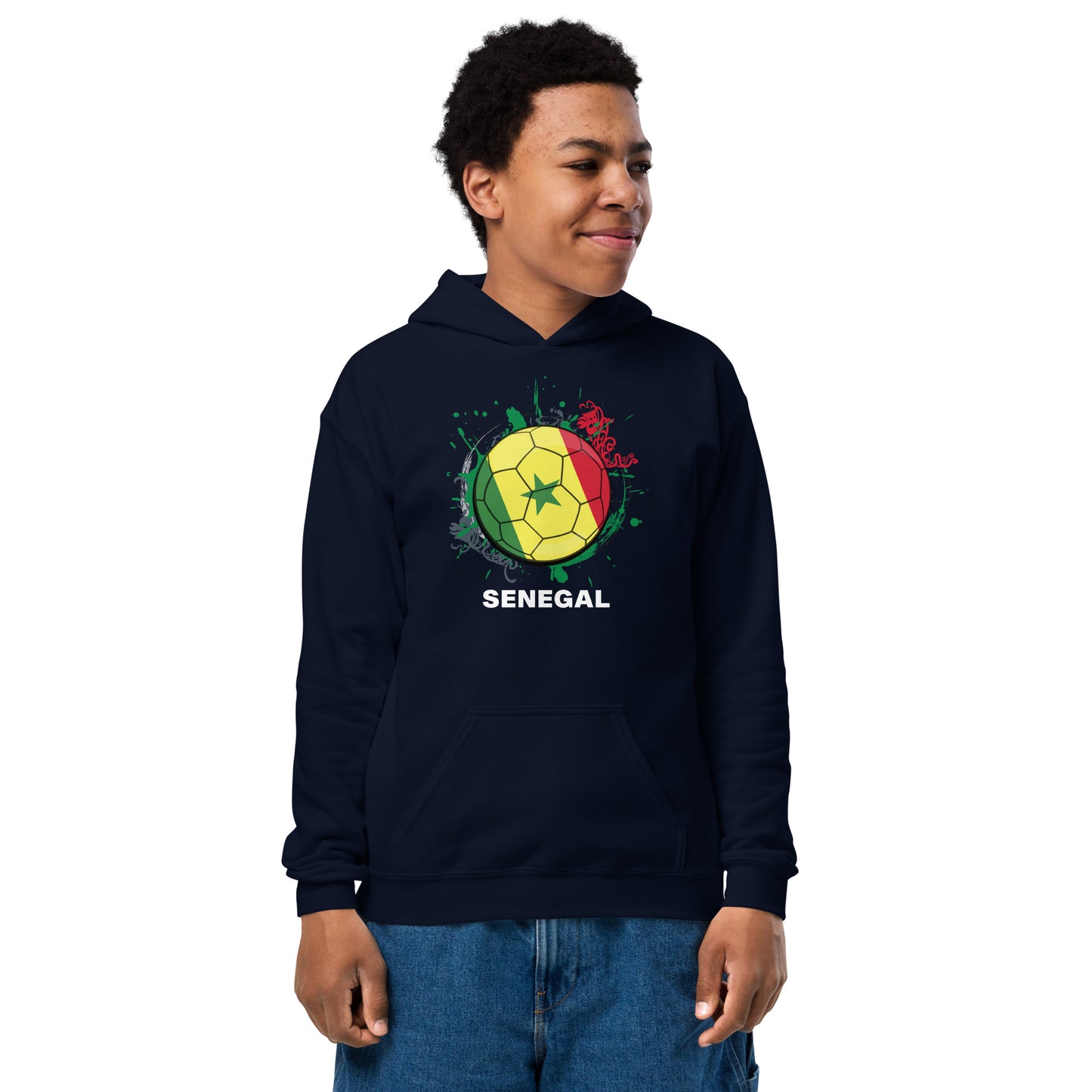 Senegal Soccer - Youth heavy blend hoodie - Darks