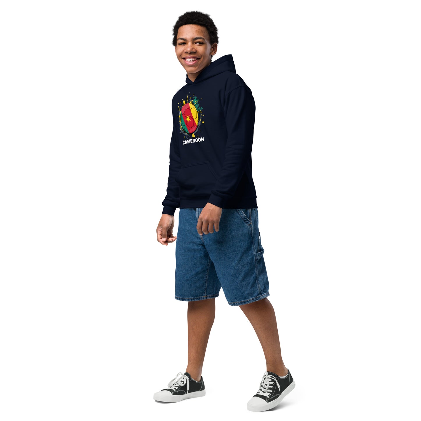 Cameroon Soccer - Youth heavy blend hoodie - Darks