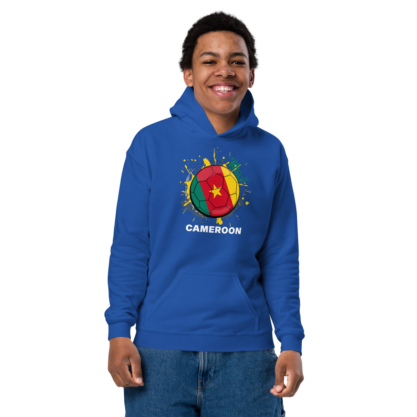 Cameroon Soccer - Youth heavy blend hoodie - Darks