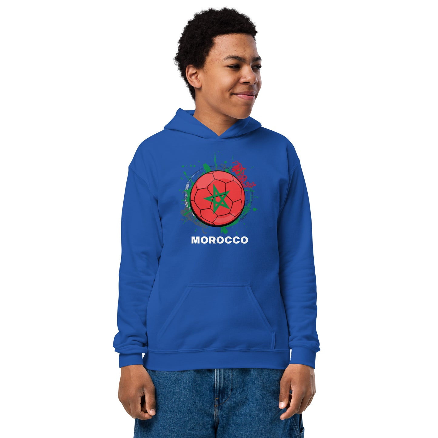 Morocco Soccer - Youth heavy blend hoodie - Darks