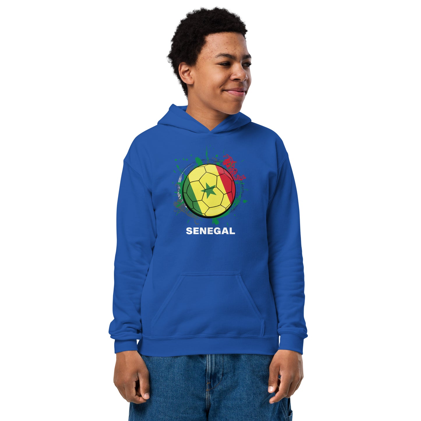 Senegal Soccer - Youth heavy blend hoodie - Darks