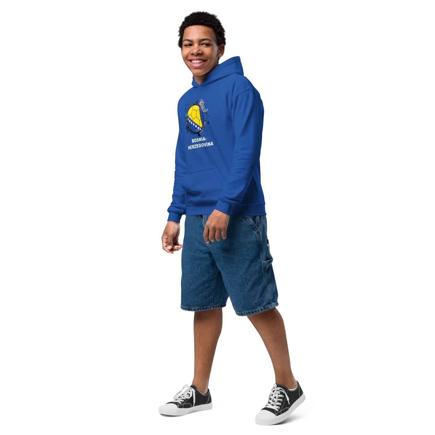 Bosnia Herzegovina Soccer - Youth heavy blend hoodie - Darks