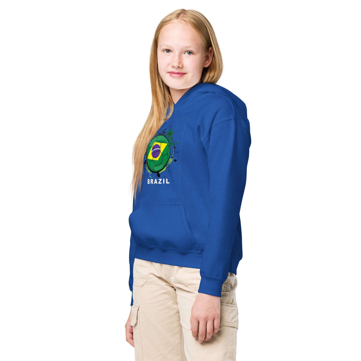 Brazil Soccer - Youth heavy blend hoodie - Darks