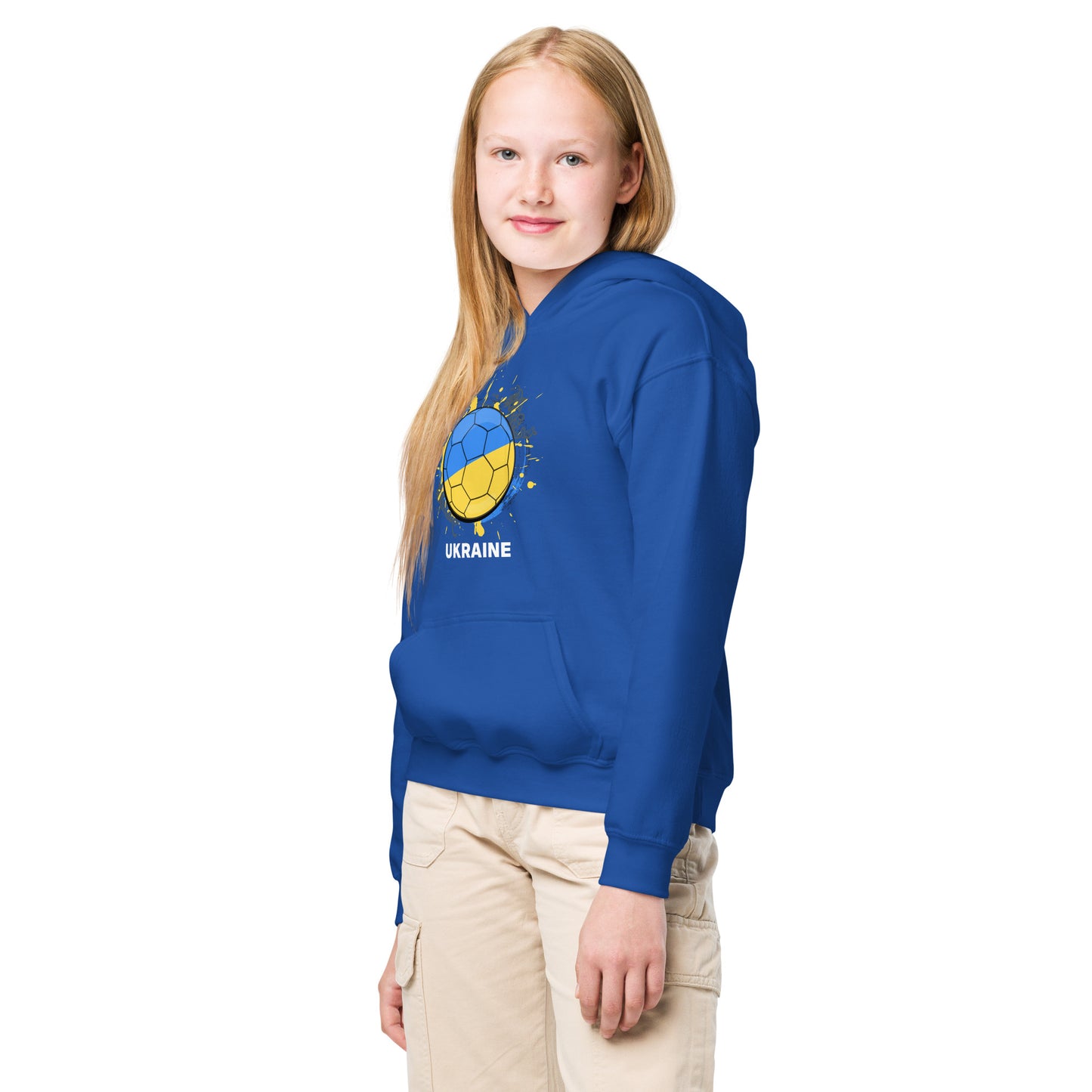 Ukraine Soccer - Youth heavy blend hoodie - Darks