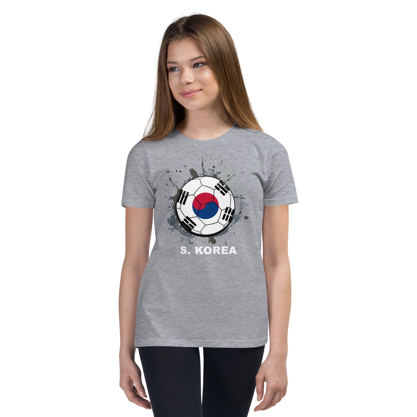 South Korea Soccer Youth Short Sleeve T-Shirt - darks