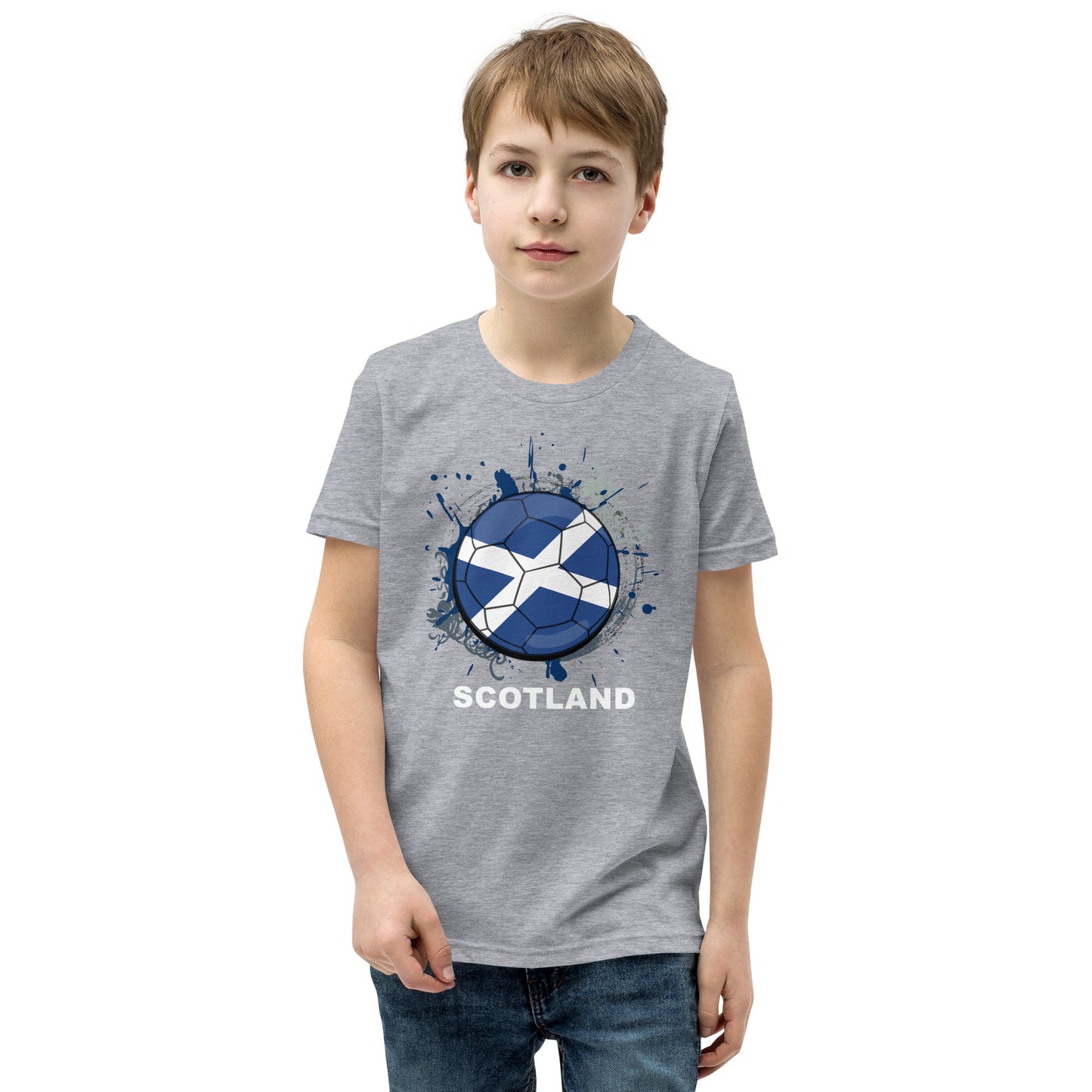 Scotland Soccer Youth Short Sleeve T-Shirt - darks