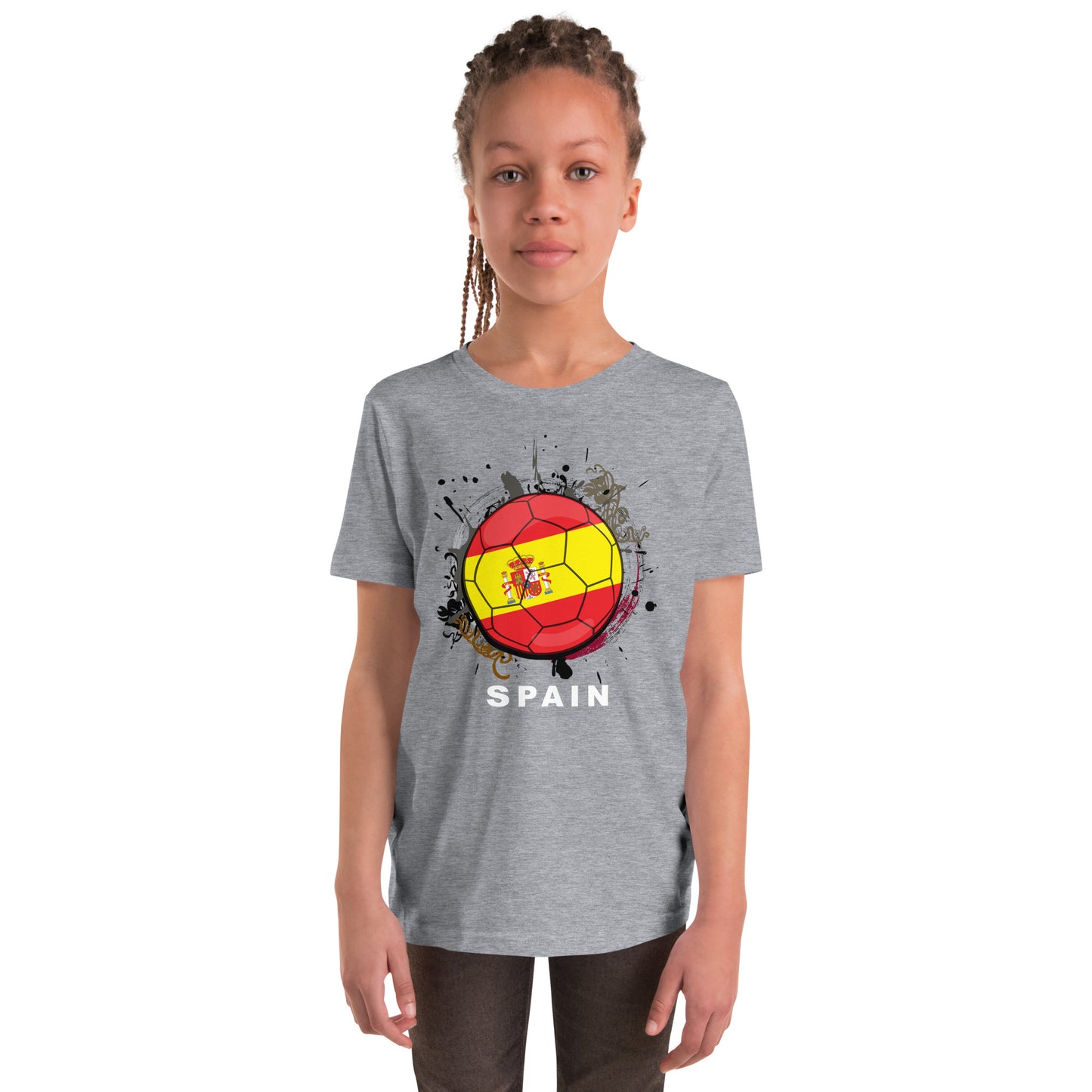 Spain Soccer Youth Short Sleeve T-Shirt - darks