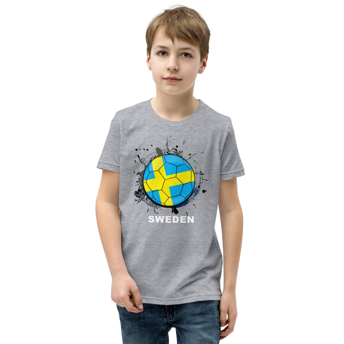 Sweden Soccer Youth Short Sleeve T-Shirt - darks